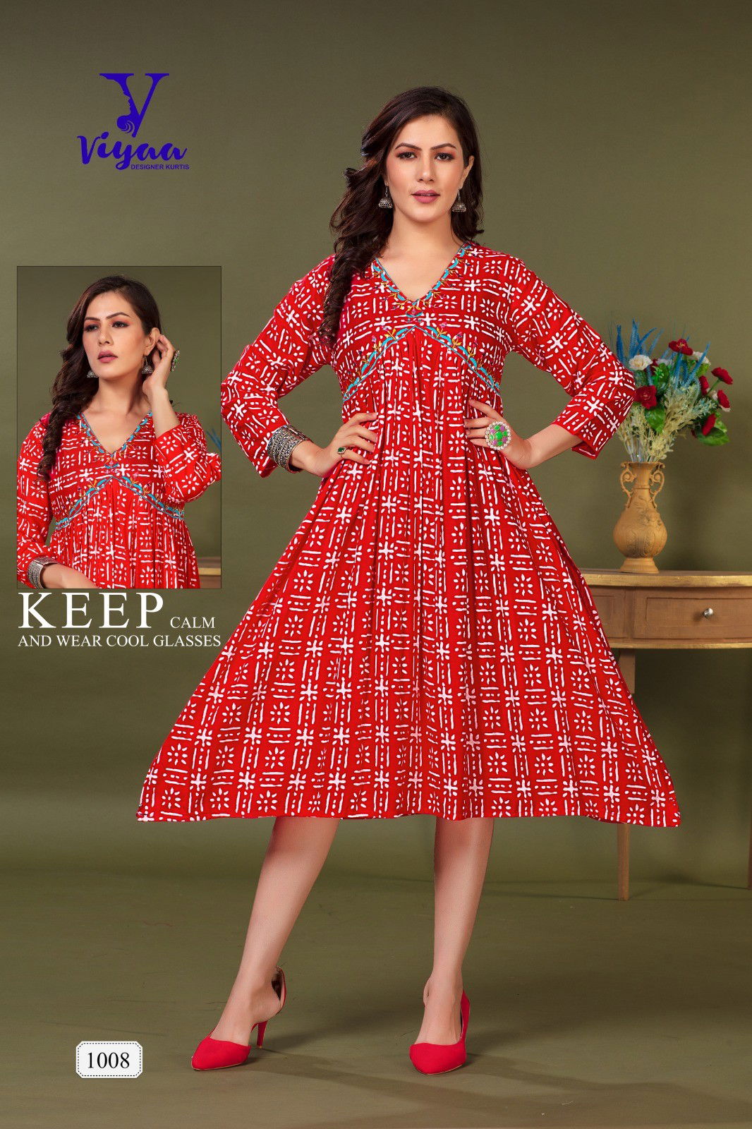 Viyaa Bul Bul Rayon Alia Cut Designer Kurtis Catalog
